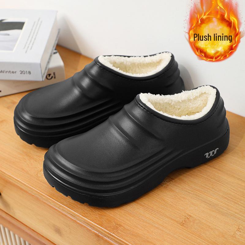 Chef Shoes: Fleece-Lined, Non-Slip, Waterproof Work Shoes for Hotel and Restaurant Staff (Autumn/Winter)