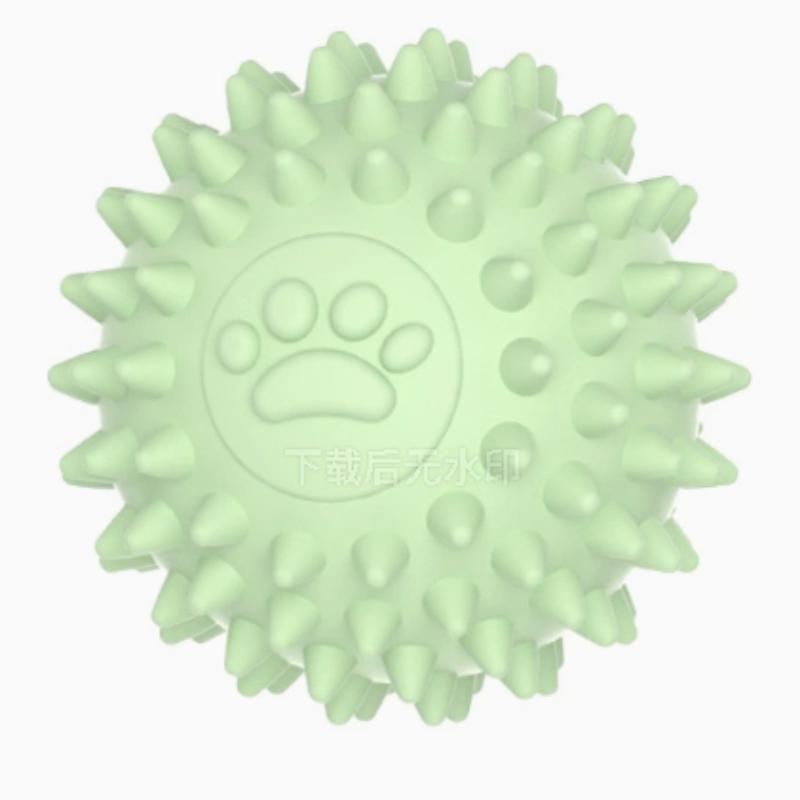 TPR Dog Chew Toys Spiky Ball & Slipper Shape Bite-Resistant Teething Toys for Puppies Dental Cleaning
