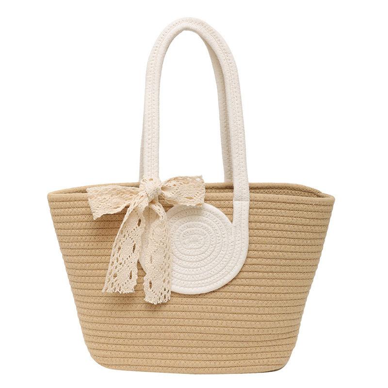 Stylish Large Capacity Woven Tote Bag For Women Perfect For Summer Casual Outings