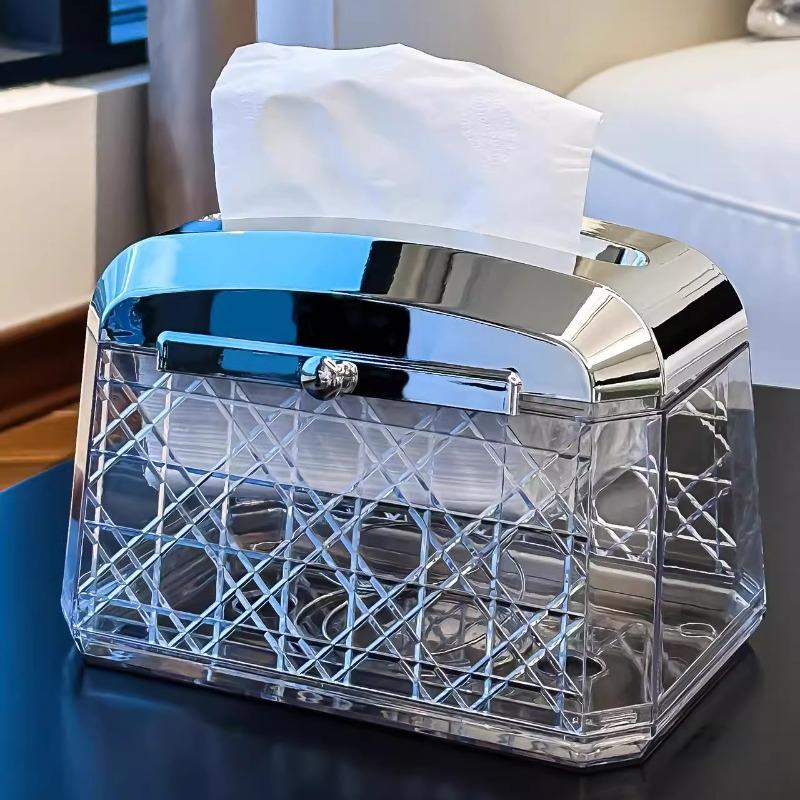 Luxury Tissue Box Aesthetic Creative Wet Tissue Case Modern Elegant Napkin Boxes Home Storage Organization Table Decoration