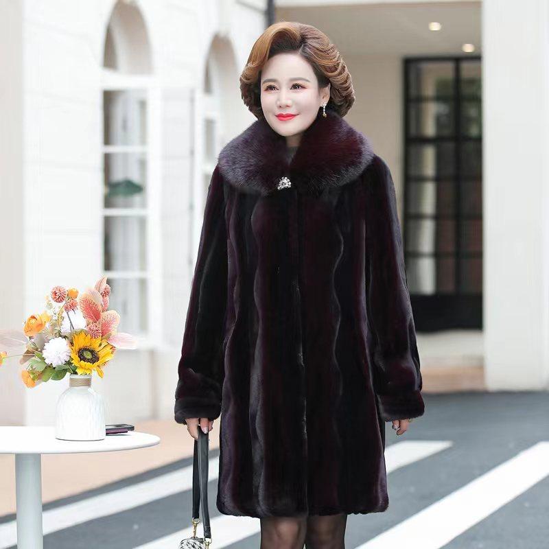 

Женская зимняя шуба из искусственного меха норки с капюшоном, черная верхняя одежда, пальто, женская легкая одежда на молнии большого размера 5XL 5XL фиолетовый