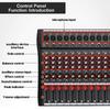 110V 6/8/12/16 Channel 6 Music Modes USB bluetooth Mixing Console Amplifier Computer Playback Phantom Power Effect Audio Mixer