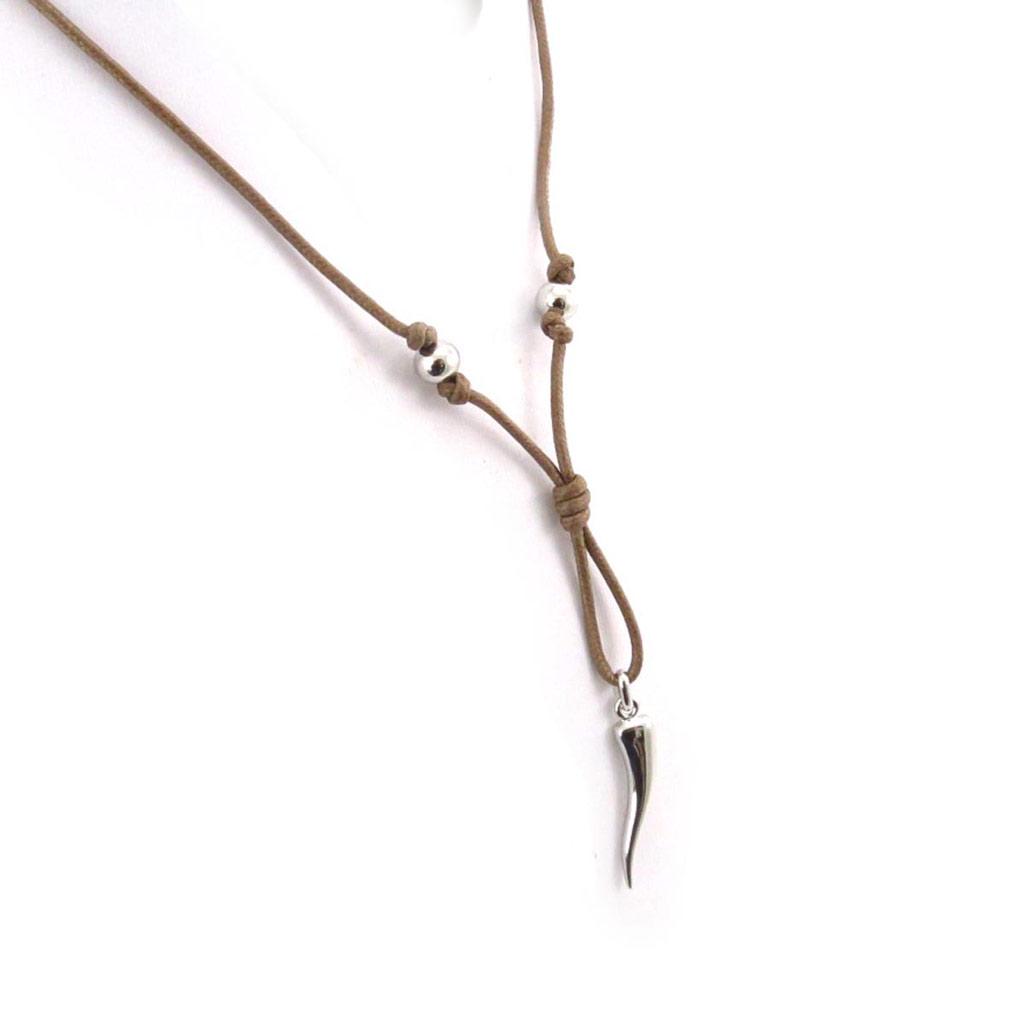 Les Trésors De Lily [J6959] - Collier 'Kilimanjaro' marron argenté