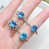 Elegant 6x8mm Natural Topaz & 925 Silver Ring - Simple, Versatile Luxury