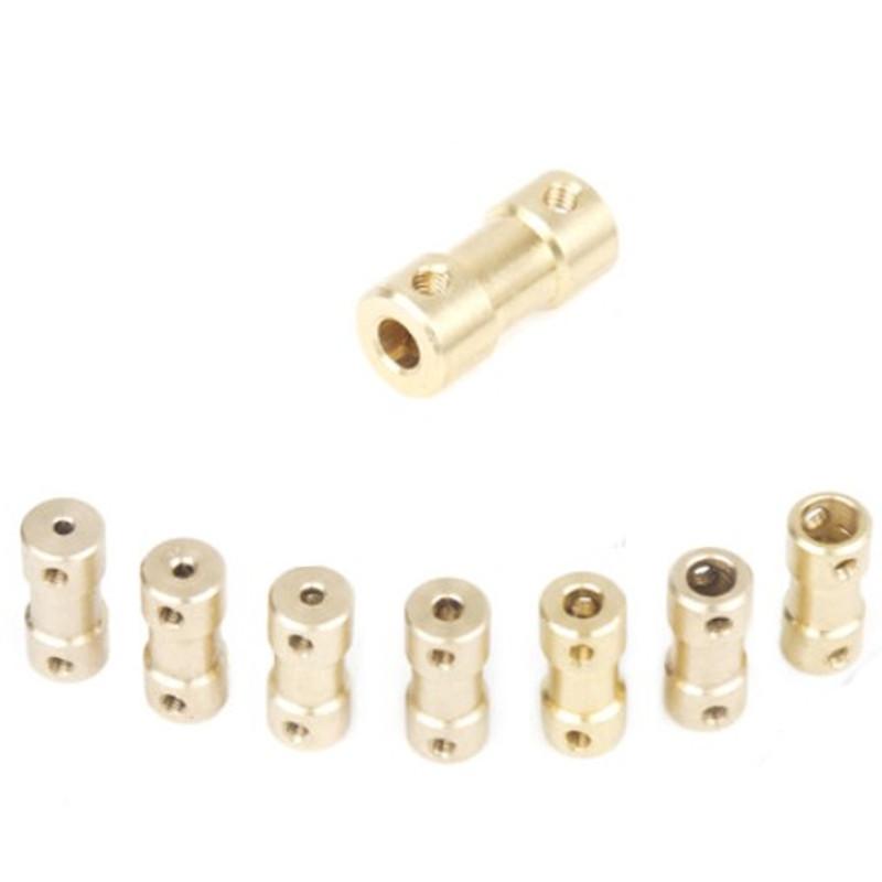 5pcs 2mm/2.3mm/3mm/3.17mm/4mm/5mm/6mm Brass Motor Shaft Coupling Coupler Motor Transmission Connector