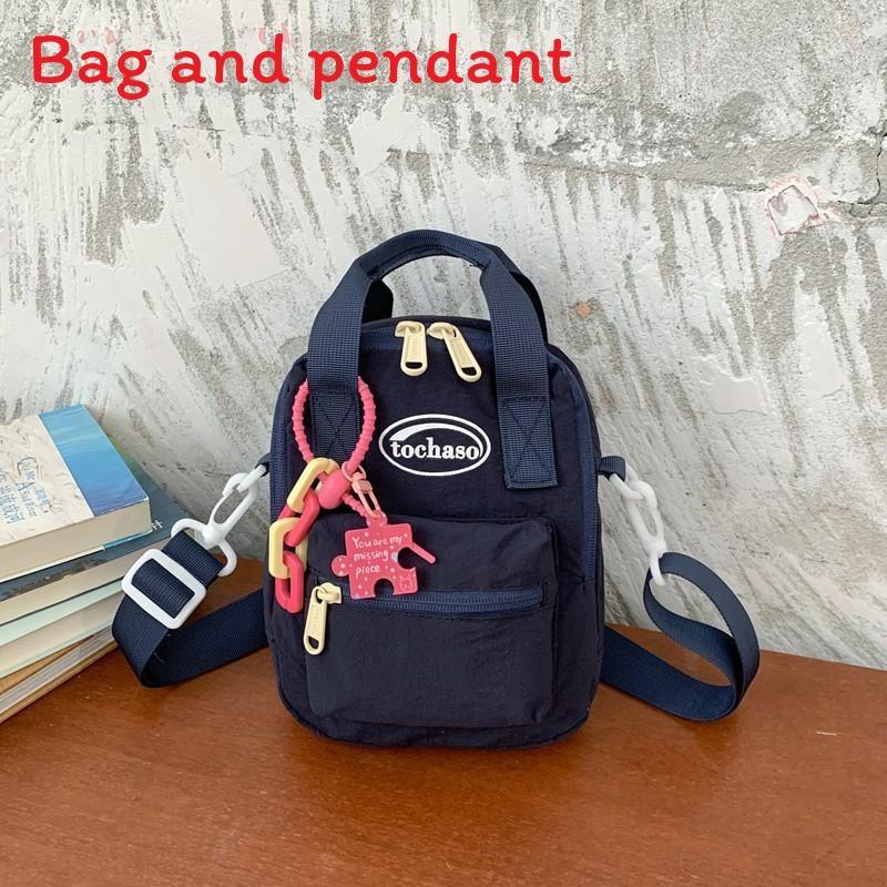 Color Simple Solid Letter Printed Children Single Shoulder Bag Pendant With