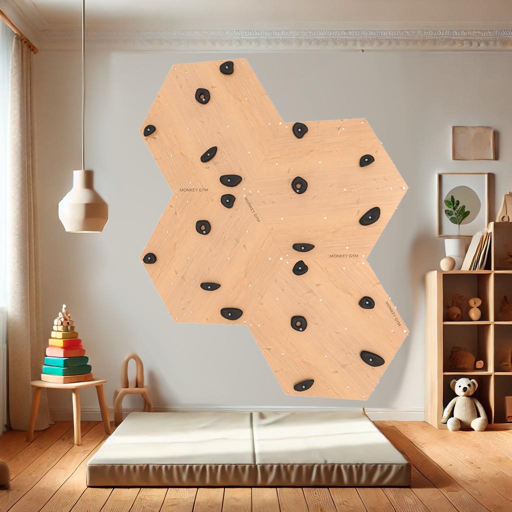 Climbing Wall Cube 4 Wood - Hand Grips Black