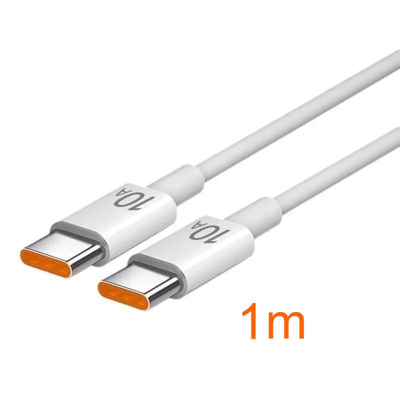 10A 120W сверхбыстрый зарядный USB-кабель типа C для iPhone 16 15 Huawei P60 P50 USB-кабель C для передачи данных шнур для Xiaomi Samsung Poco Redmi Length 1M белый