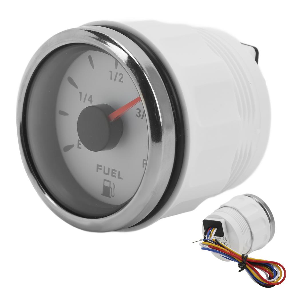 52MM Fuel Level Gauge 0‑190 Ohm  Fuel Tank Meter with 7 Color Backlight for Car Boat RV Yacht