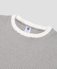 AGOD Back Incision Stripe Half T-Shirt [Ivory]