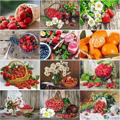 Nowy 5D DIY Diament Malarstwo Truskawka Diament Haft Daisy Muliną Rzemiosło Pełne Okrągłe Wiertło Home Decor Art Prezent
