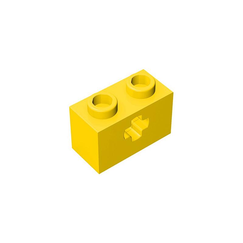 20pcs MOC Technical Parts 32064 31493 Brick 1x2 with Axle Hole Building Blocks