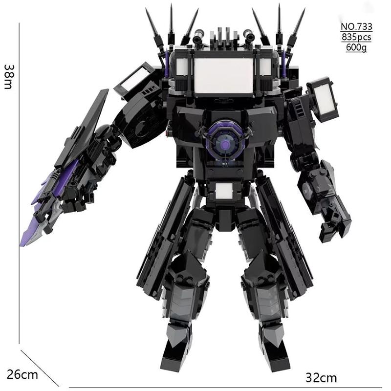 Skibidi Toilet Clock Man Block Titans Speaker Man Drill Man Clockman Tv Man Speakerman G Man Nou Skibidi Bloc de Construcție Drillman