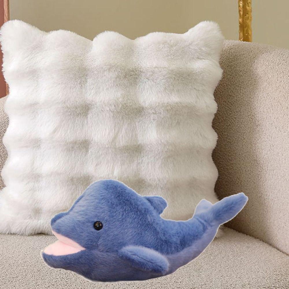 PP Cotton Simulation Dolphin Plush Toy Fluffy Plush Stuffed Whale Toys Kids Gifts