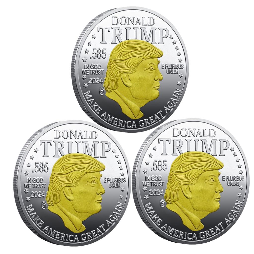 1 Stück Präsident der Vereinigten Staaten Trump USA Münze Gedenkmünze Souvenirs und Geschenke für Trump-Unterstützer Kunsthandwerk