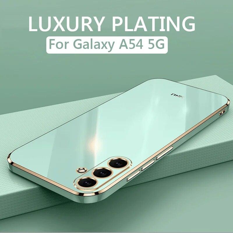 

Роскошный чехол для телефона с квадратным покрытием для Samsung Galaxy A54 A14 A34 5G A24 4G противоударный мягкий чехол из ТПУ для задней панели телефона