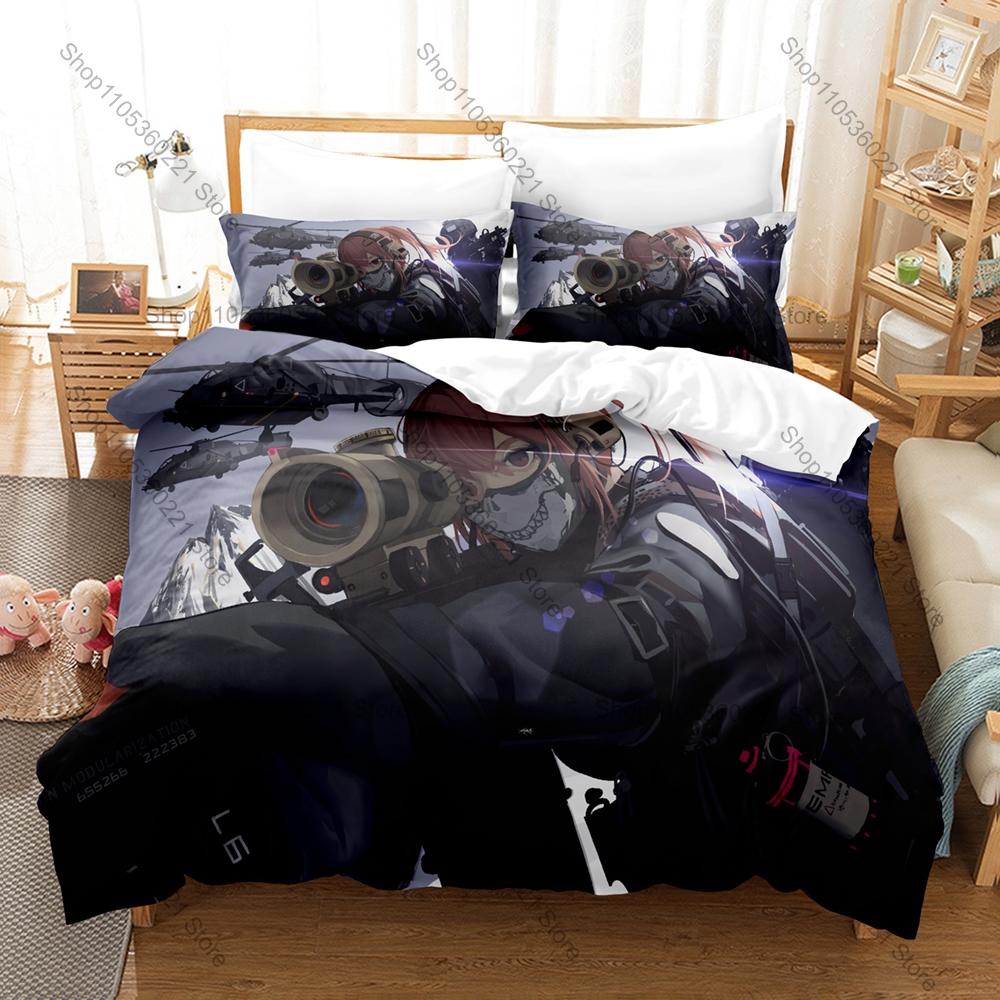 Coole Persönlichkeit Anime Militärpanzer Design Neues Bettwäsche-Set Bettbezug-Set Schlafzimmer Dekor für Jungen Männer Fans Einzelbett Zweibettbett Vollgröße Que