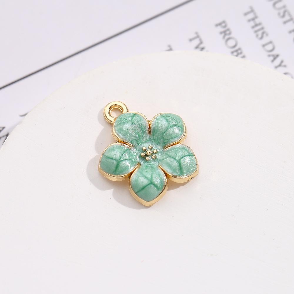 

Сплав Капающая Сакура Пятилепестковая DIY Ювелирные Аксессуары, Маленькая Подвеска для Ожерелья, Аксессуары для Волос, Материал для Браслета зелёный