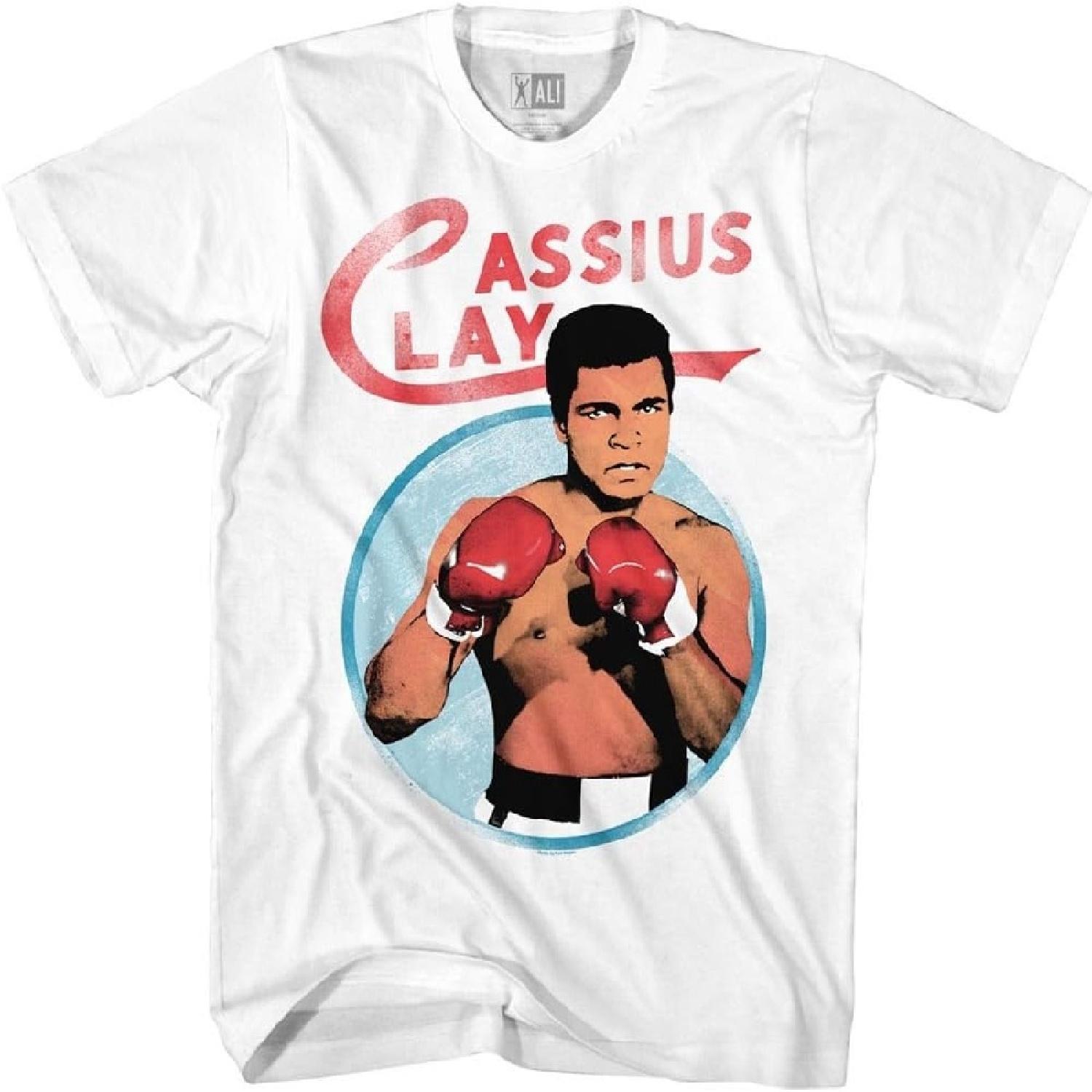 Muhammad Ali 60s Goat Greatest Boxer of All Time Cassius White Adult T-Shirt Tee S