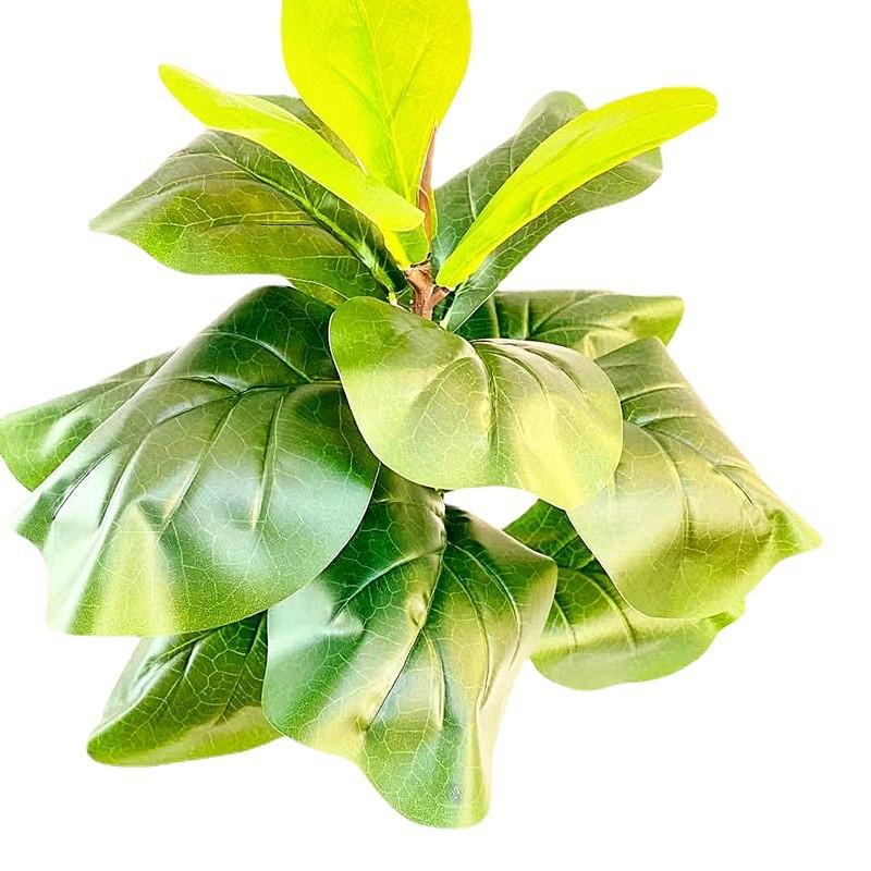 Ficus Pandurata Hance Faux Greenery With Realistic Leaves For Office And Living Room