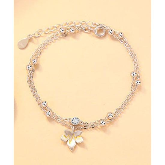 New Maple Leaf Couple Bracelet for Boys and Girls, Double-layer Niche Design, Couple Black Woven Hand Rope