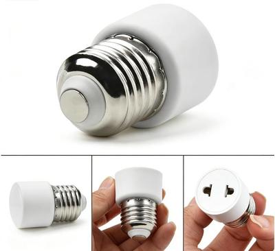 Hot Sell Practical White E27 Plug Bulb Holder Light Fixture Bulb Base Adapter Lamp Socket US /EU