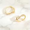 Yanbai High-End Geometric Zirconia Copper Open Ring for Women