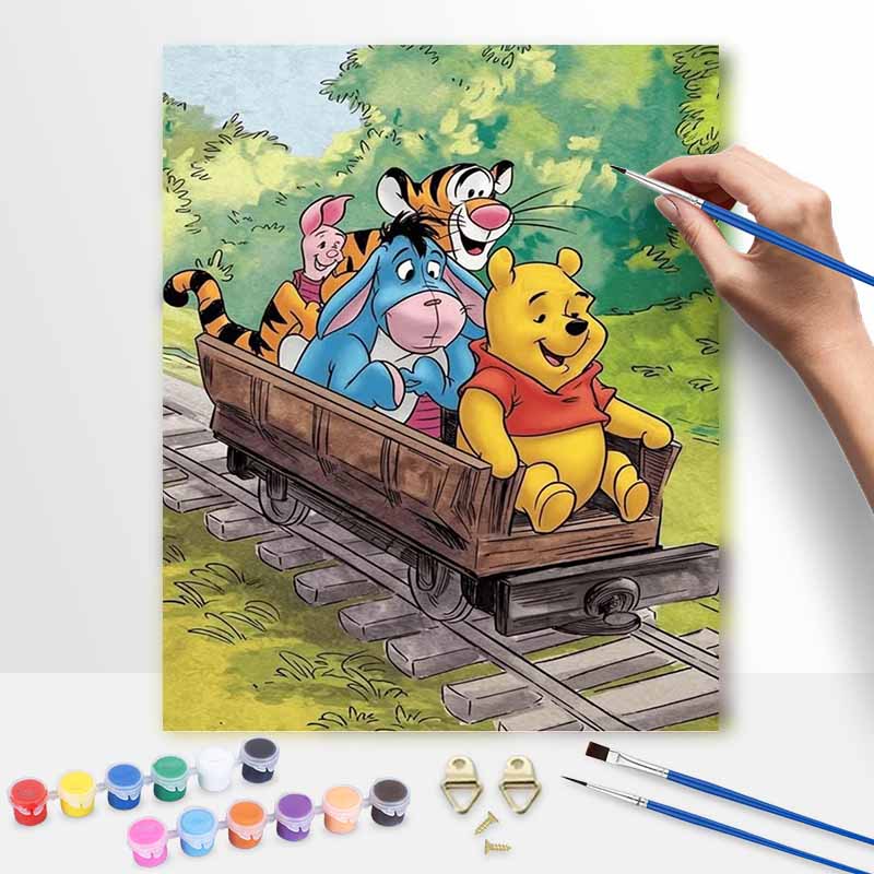 Disney Winnie the Pooh Tigger Eeyore Piglet Oil Painting Kit Digital Painting Art Handmade Diy Home Room Decorations