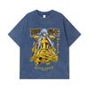 275 GSM Washed T-shirts 100% Cotton Saint Seiya V25 Pisces Print Unisex Heavy Cotton T Shirt