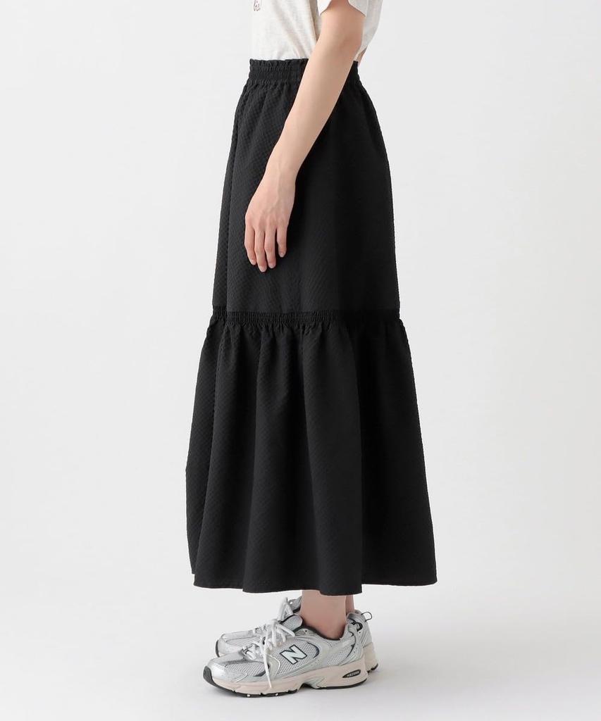 Afternoon Tea Living Skirt JN88 Shirred Panel Skirt, Size M, Black