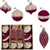 Bulk Pack 10 Christmas Tree Balls Ornaments with Hanging Hole for Holiday Celebration Decorations and Party Ambiance