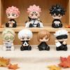 Qversion 7Pcs Jujutsu Kaisen Cartoon Character Gojo Satoru Kugisaki Nobara Kawaii Model Desktop Ornaments Dolls Children'S Gifts
