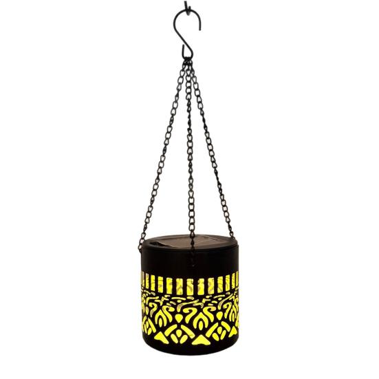 Solar Chandelier Iron Hollow Pattern Outdoor Solar Light