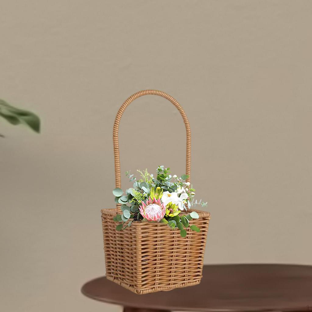 Blumendisplay-Korb mit Henkel für Geschenk- und Pflanzgefäßnutzung