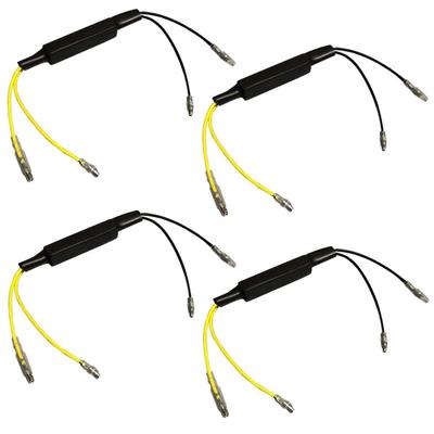 Discover Winds Bike Motorcycle LED Turn Signal Resistor Anti-Hifra Resistor Canceller, Decoder, LED Resistor, Set of 4