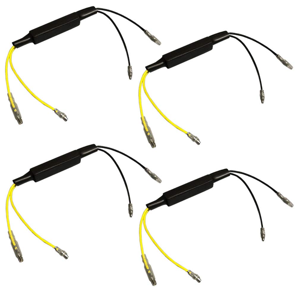 Discover Winds Bike Motorcycle LED Turn Signal Resistor Anti-Hifra Resistor Canceller, Decoder, LED Resistor, Set of 4