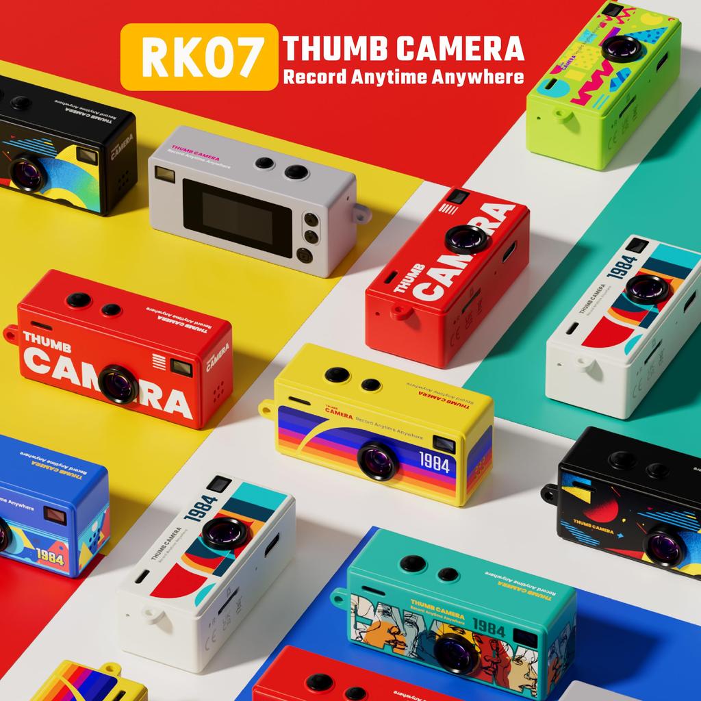 Mini Digital Camera FHD 1080P Video Photo 9 Colors to Choose Toy Retro Compact Digital Keychain 32GB Memory Card LED Auxiliary Lightweight and 20