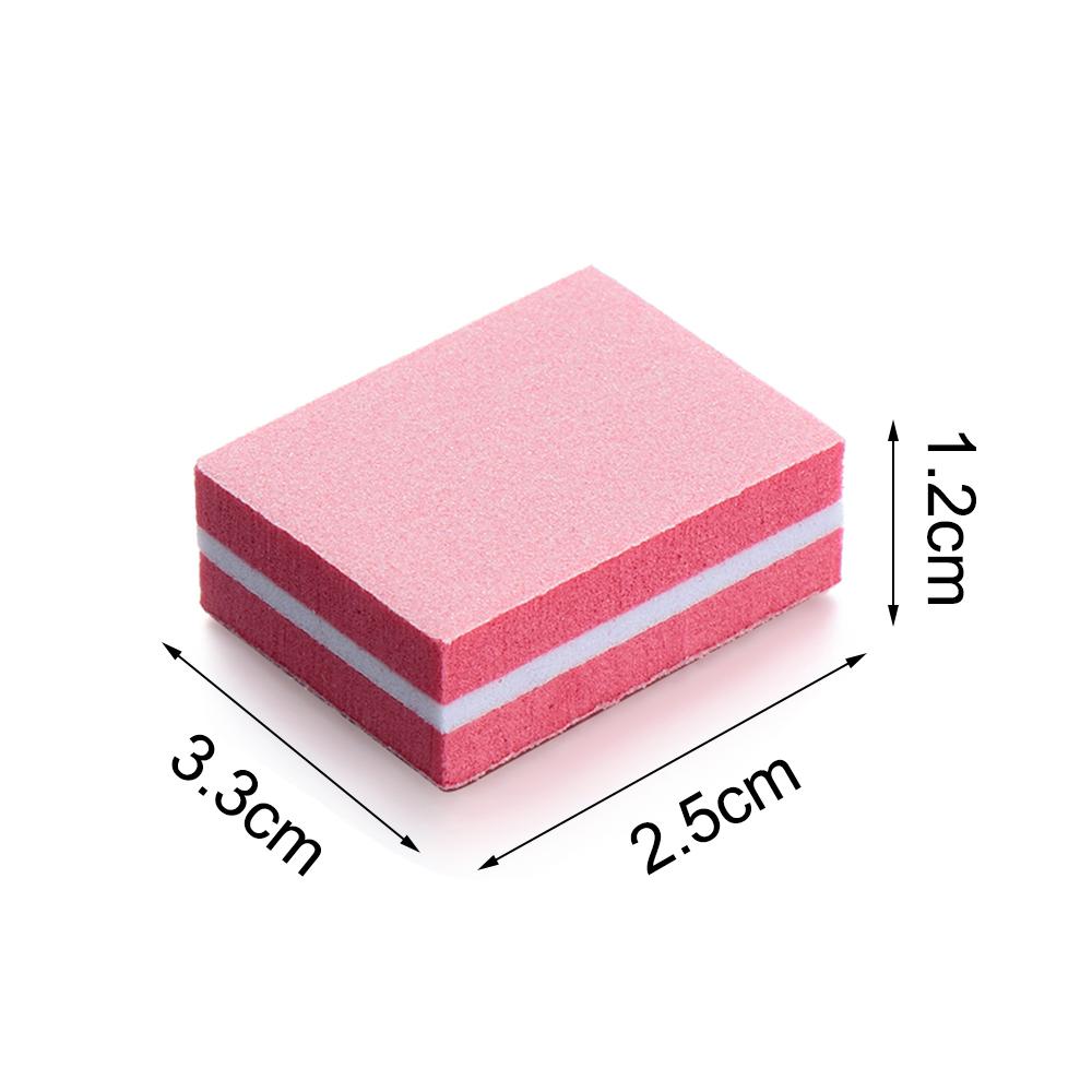 10PCS Mini Nail Files Polishing Blocks Colorful Double-sided Sponge Nail Polish Sanding Buffer Strips Nail Care Manicure Tools