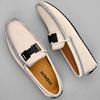 Golden Sapling White Loafers for Men Soft Sole Social Shoes Casual Driving Flats Slip-on Male Moccasins Plus Size 38-49