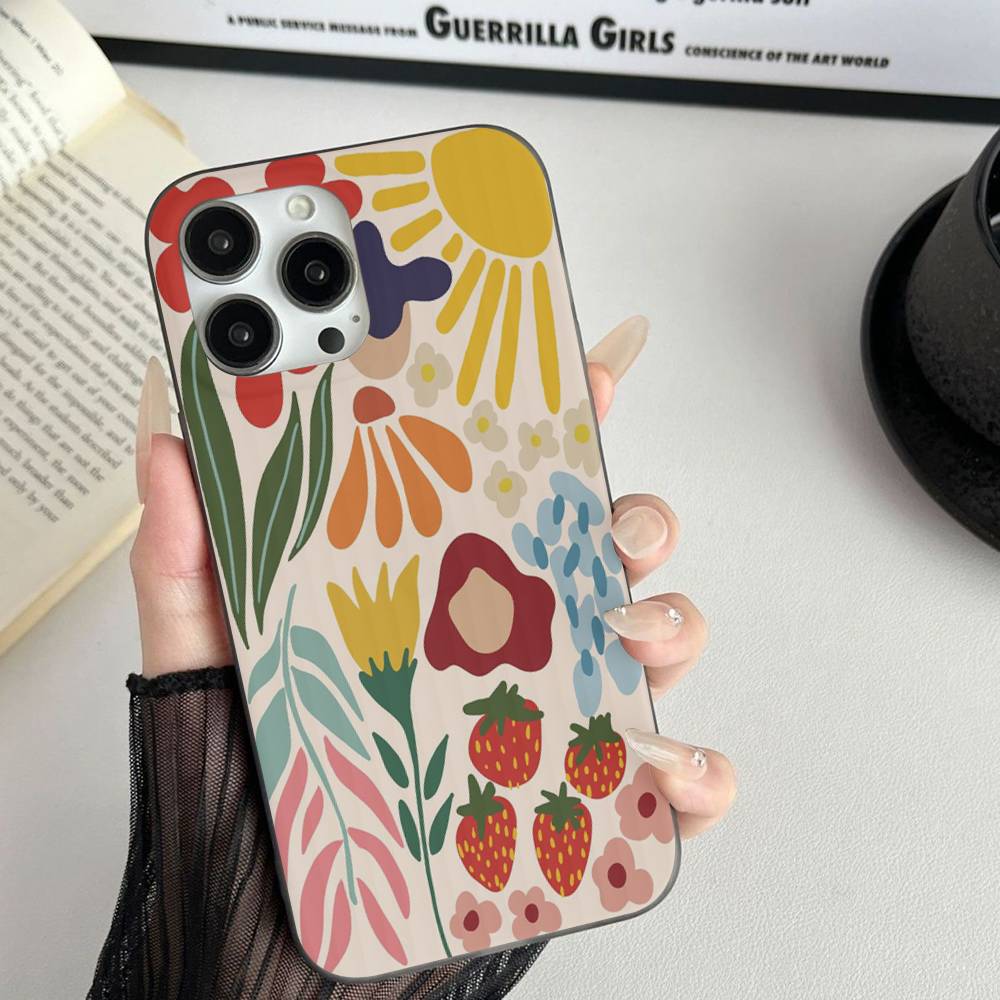 Funny Henri Matisse Art Painting For iPhone 17 16 15 14 13 12 11 Pro Max Plus Pro Corrugated Shockproof Matte Phone Cover