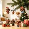 Fun Dachshund Advent Calendar Blind Box 24 Cartoon Charms Christmas Countdown Dog Ornaments