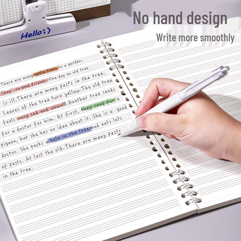 B5 Ring Binder English Notebook: High-Value Sub-Notebook for Elementary School, Thickened for English Knowledge Points and Handwritten Exercises.