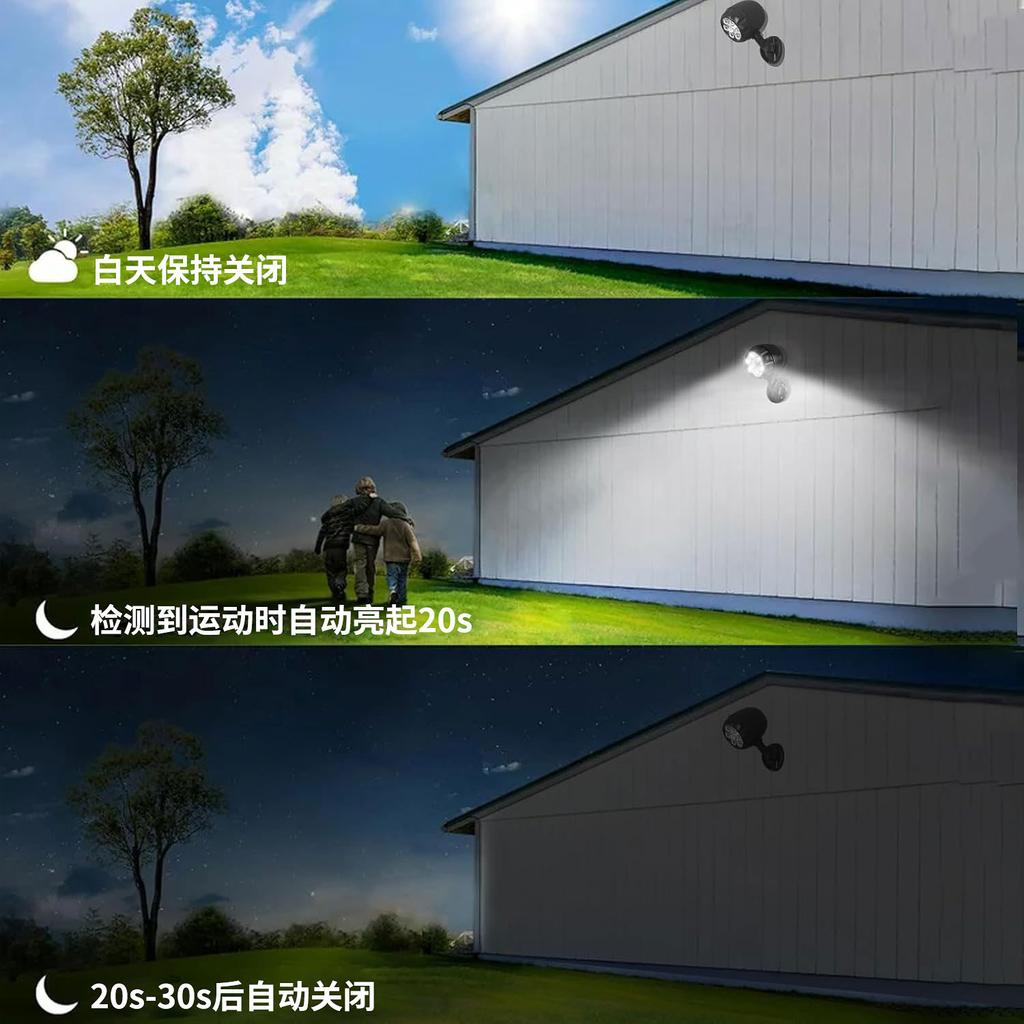 New 1/2pc LED Outdoor Spotlight Wall Lamps Super Bright Garden Lamps Garage Garden Lighting Floodlight Human Body Induction Hot