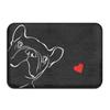 Funny Boston Terrier Dog Doormat Indoor Anti-Slip Suede Carpet Entrance Rug for Living Room Bedroom Kitchen Bathroom Door Mats