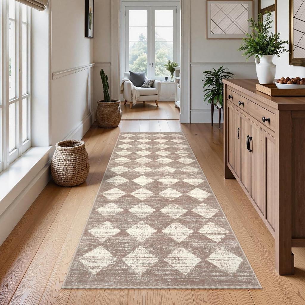 Hallway Runner Rug Corridor Carpet Soft Fluffy Plush Bedside Bedroom Floor Mat Foldable Machine Washable Home Decoration