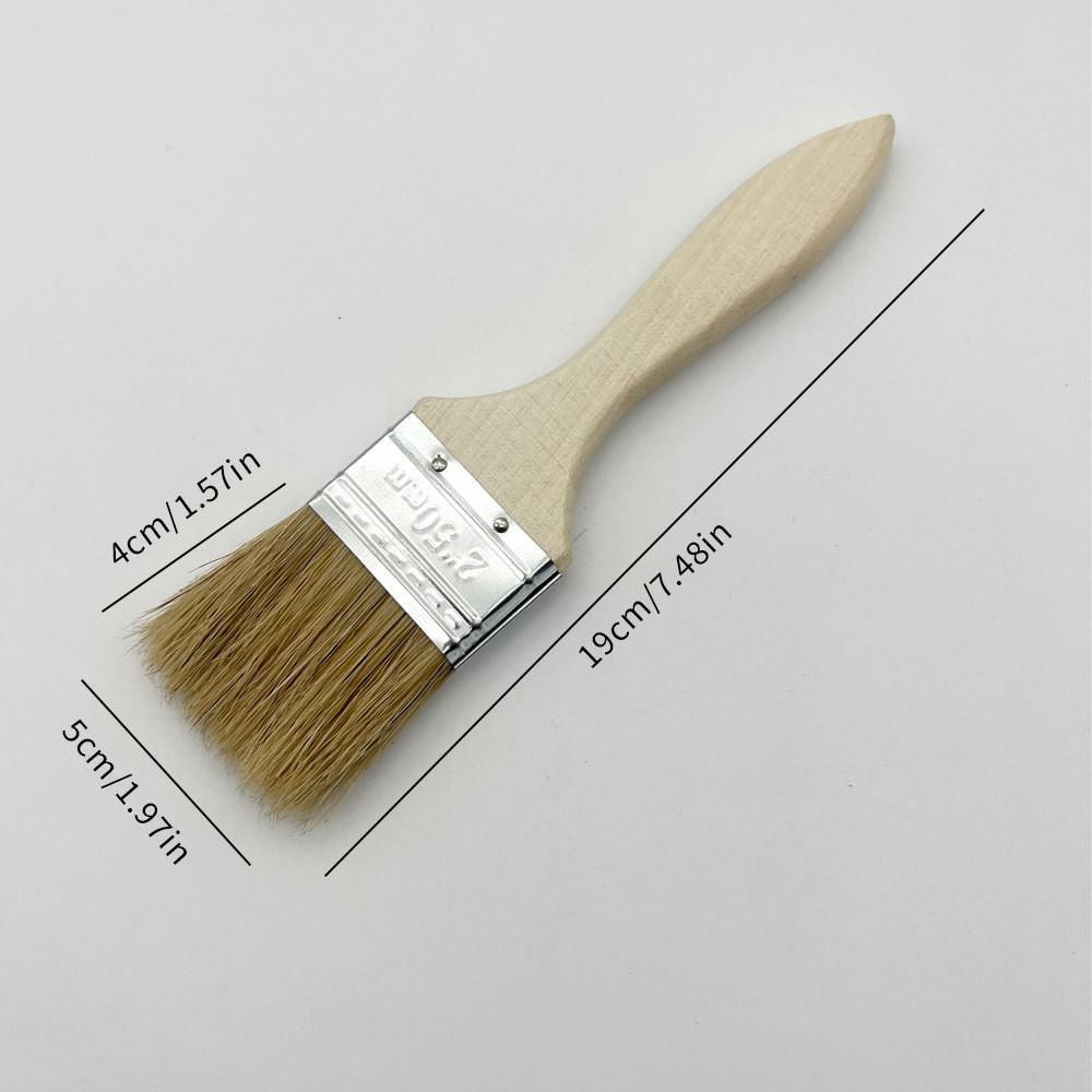 High-Grade Heat-Resistant Hog Bristle Brush with Long Wooden Handle for Industrial Cleaning