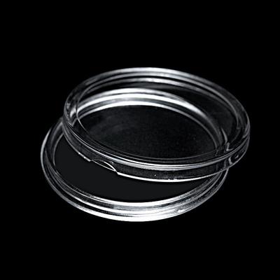 25pcs  40mm Clear Round Plastic Coin Container