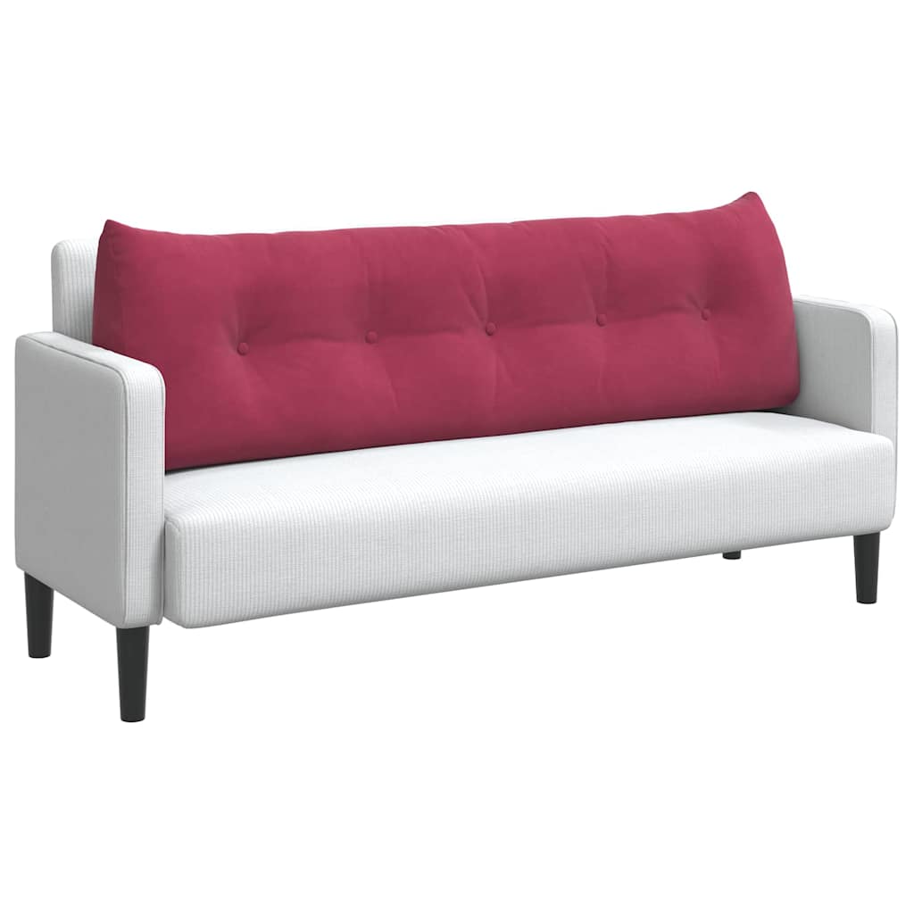 Back Cushion Burgundy Red 160 X 24 X 50 Cm Velvet