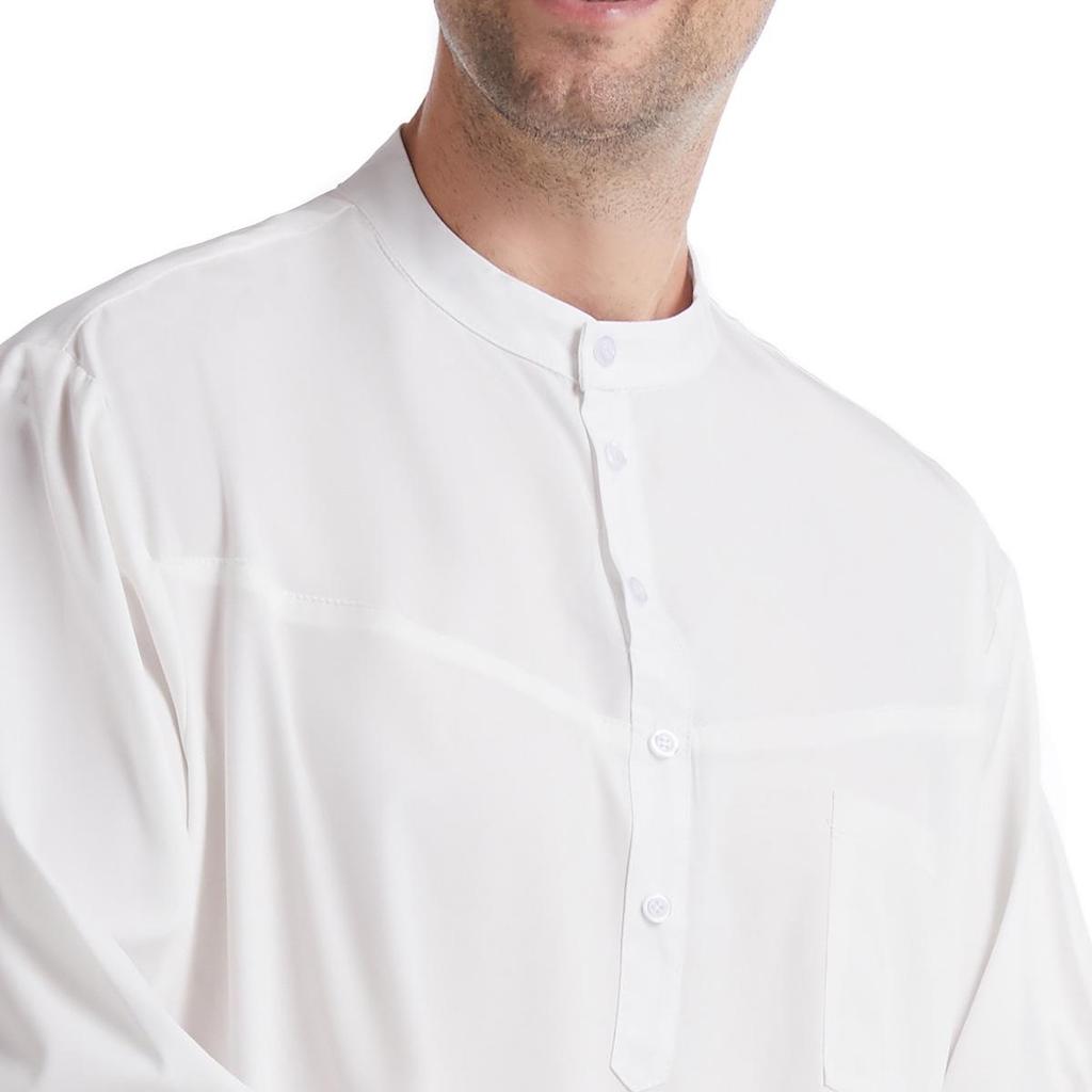 Men's Plus Size Ethnic Round Neck Robe Set - Middle Eastern and Southeast Asian Style