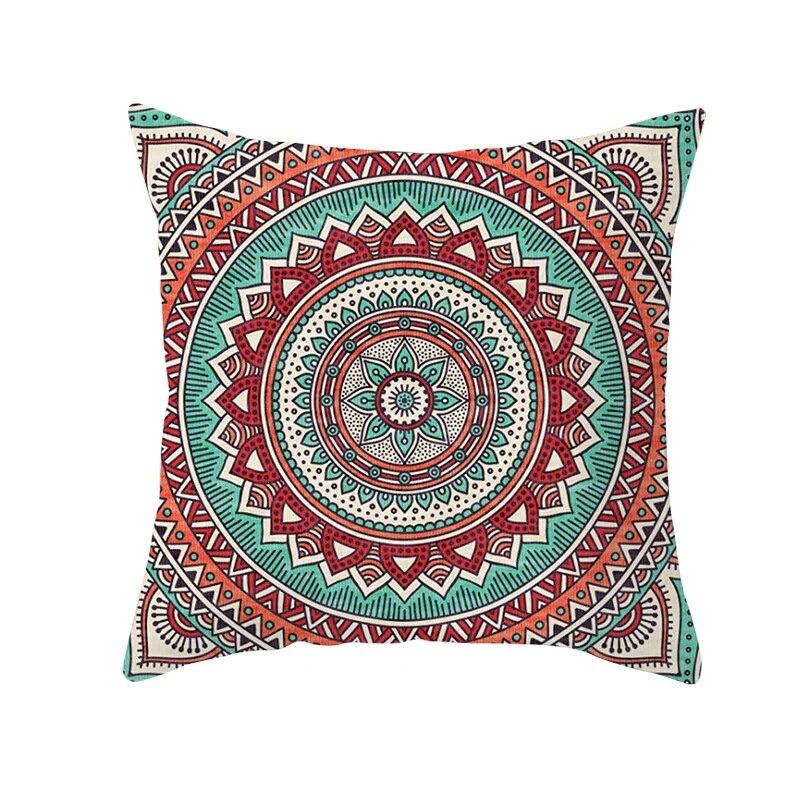 Moroccan Polyester Pillowcase 45x45cm Bohemian Hippie Sofa Cushion Cover Geometric Mancha Lo Print Home Decor